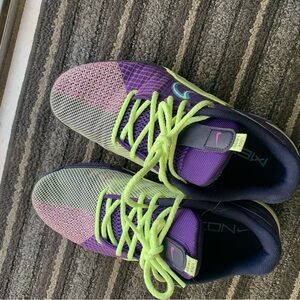 Nike Men’s Purple and Neon Green Sneakers metcon
